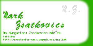 mark zsatkovics business card